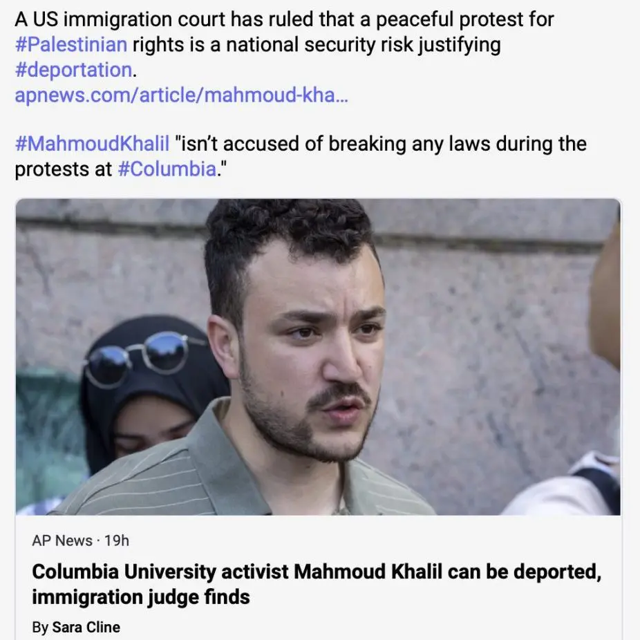 Mahmoud Khalil’s free speech is a national security risk